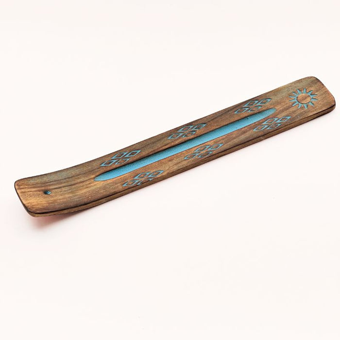 Porta incienso Natural Wood Azul