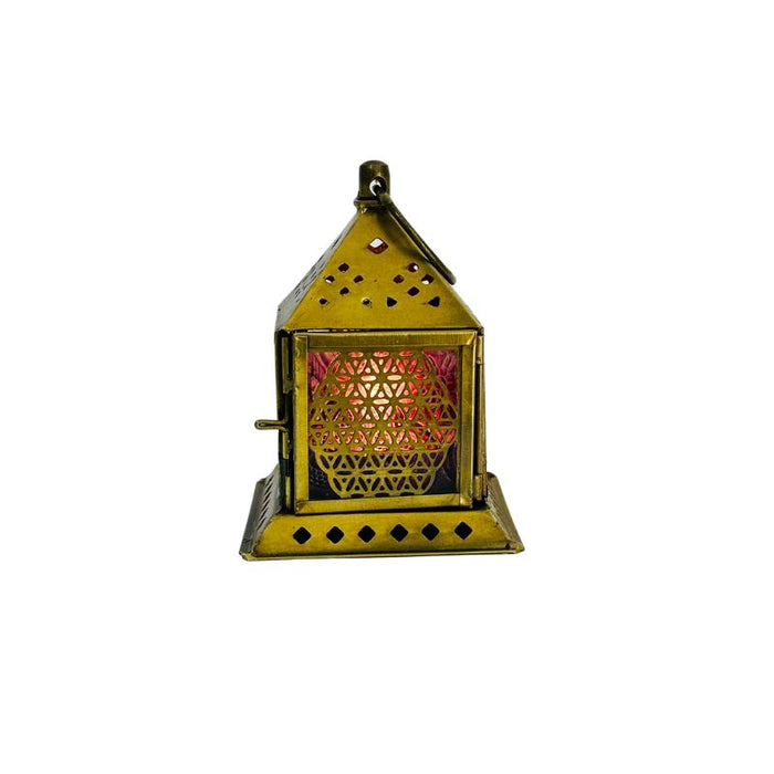 Farol Encantado - Porta Vela Flor Vida Rosa - Chico