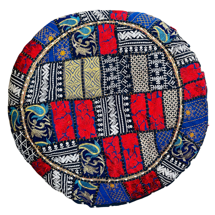 Cojin Azul Marino Indio Redondo Talla XL