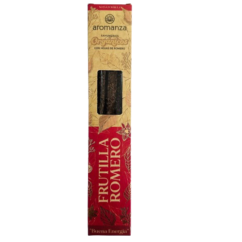 Sahumerio Organico Frutilla Romero - Aromanza