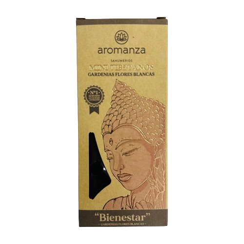 Sahumerio Mini Tibetano Gardenias Flores Blancas - Aromanza