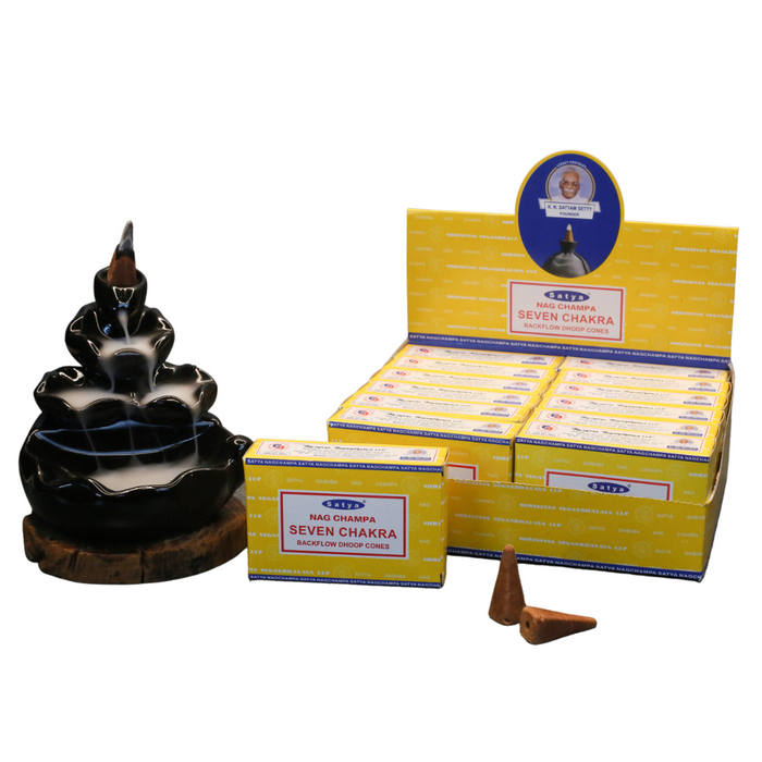 Incienso Cascada Sandalwood 120 conos - Satya