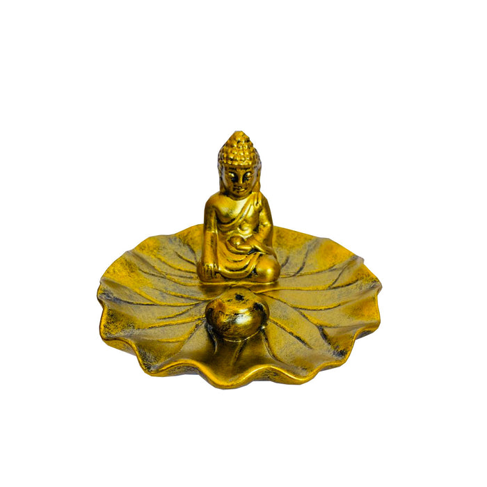 Porta incienso Buda Meditación en hoja