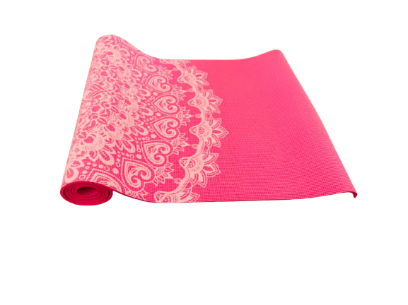 Mat de Yoga Rosado Diseño Sunflower
