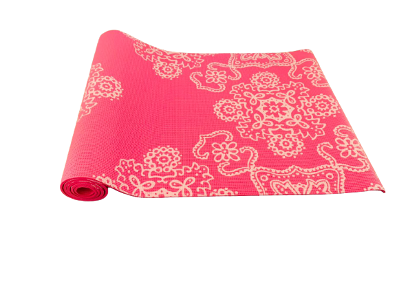 Mat de Yoga Rosado Diseño Floral