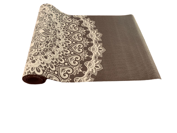 Mat de Yoga Gris Diseño Sunflower