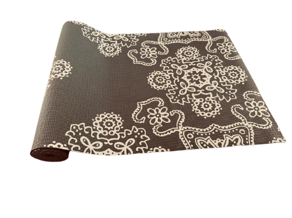 Mat de Yoga Gris Diseño Floral