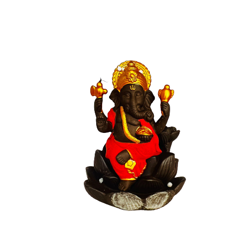 Porta Incienso Cascada Ganesha Rojo