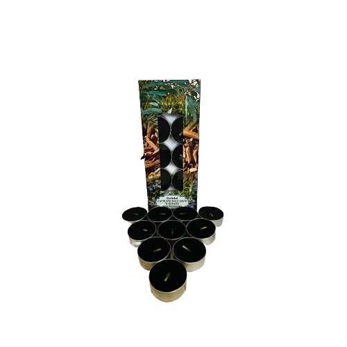 Vela Aromática Eucalyptus, Palo Santo & Romero Tealight - Goloka