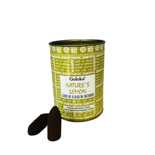 Incienso Cascada Limon Natural - Goloka - 24 Conos