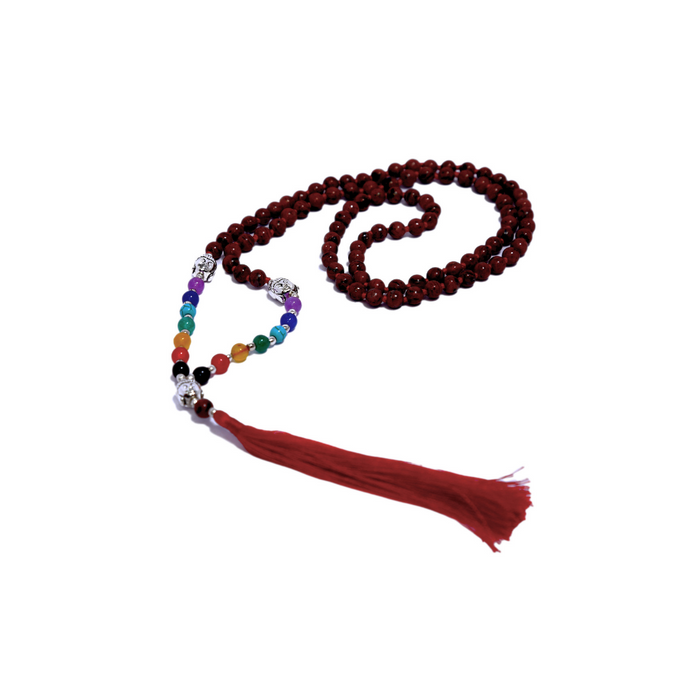 Japa Mala Buda Jaspe Rojo 6mm