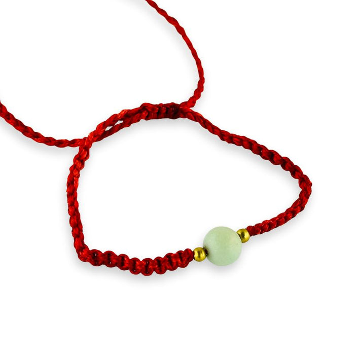 Pulsera de Hilo 6mm Ajustable con Piedra Preciosa