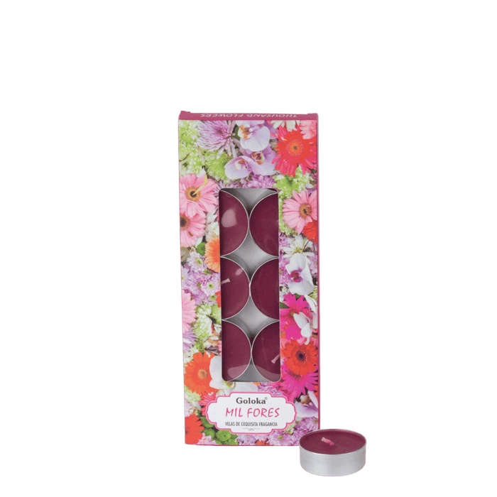 Vela Tealight Mil Flores