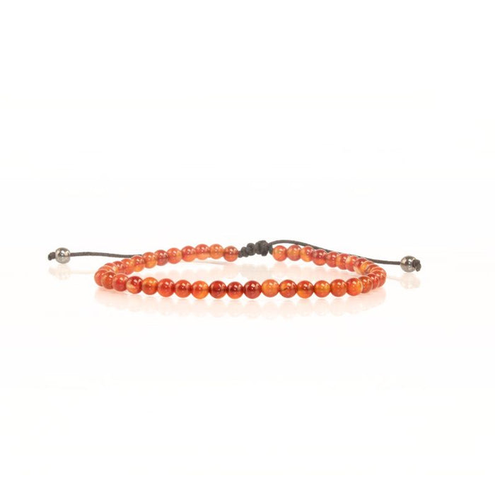Pulsera Ajustable Cornalina 4mm
