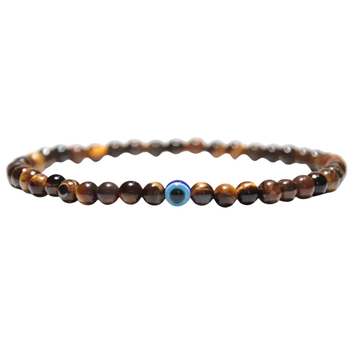 Pulsera Ojo de Tigre con Ojo turco 4mm