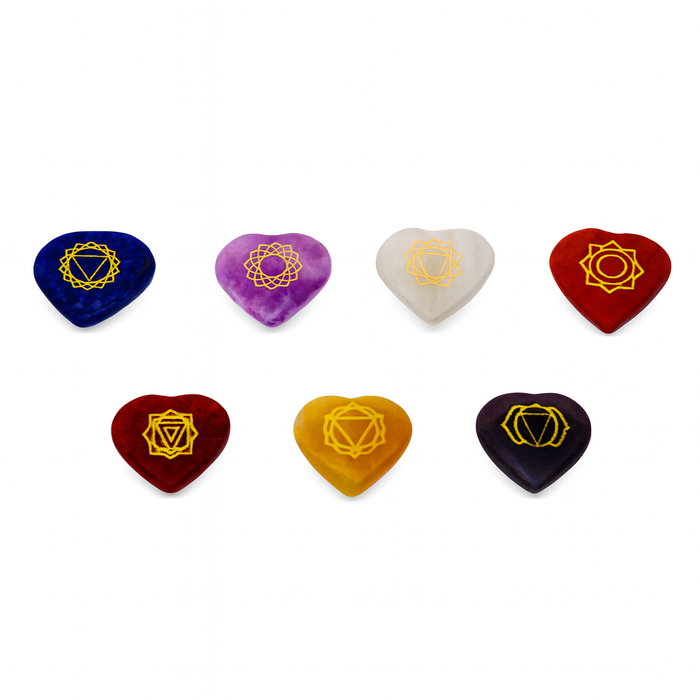 Piedras 7 Chakras Corazones