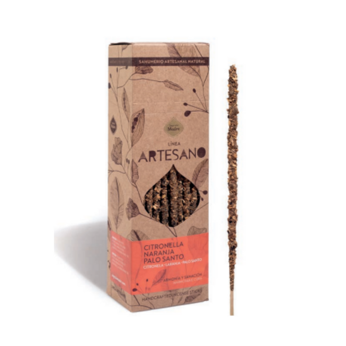 Sahumerio Artesano Citronela, Naranja y Palo Santo 30u