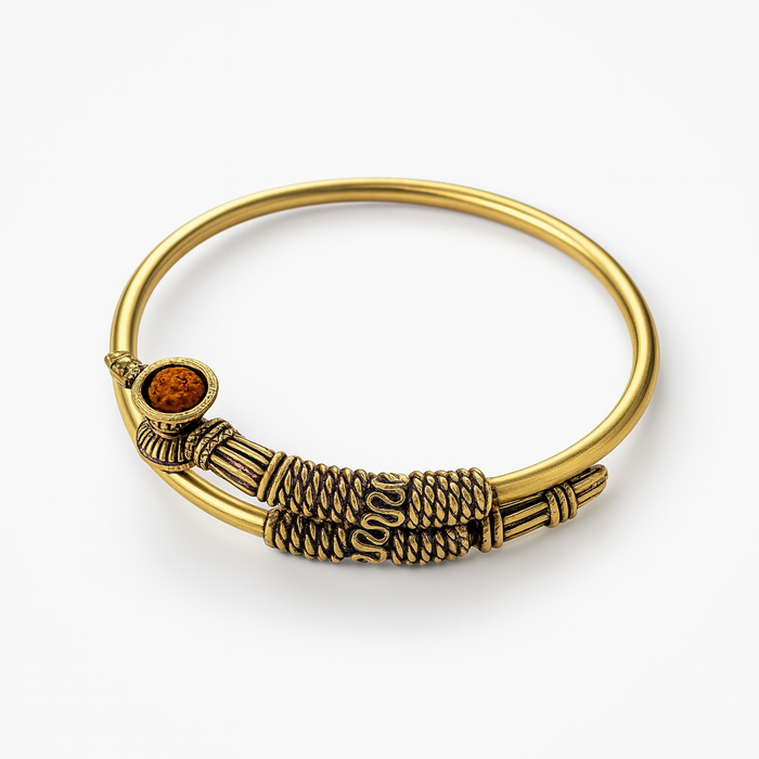 Pulsera Dorada Tribal Rudraksha