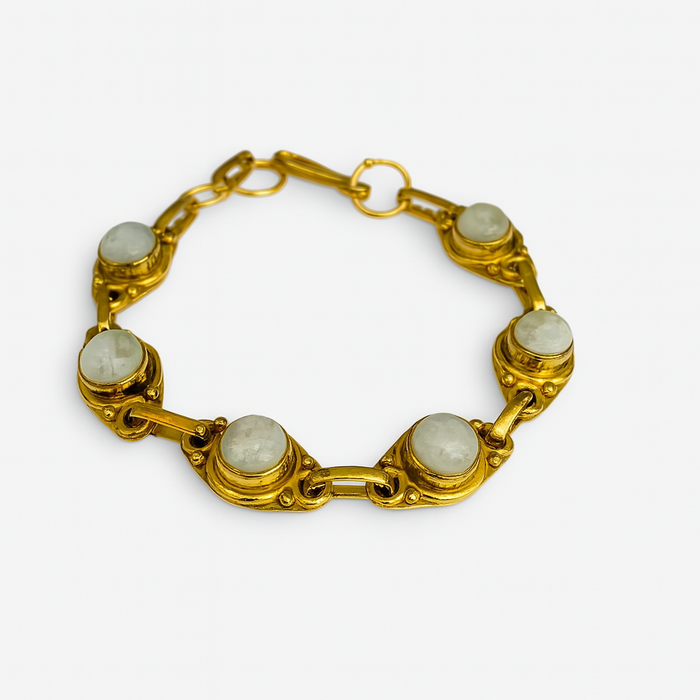 Pulsera Dorada Jolie Cuarzo Cristal