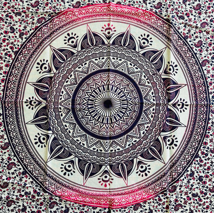 Tapiz Mural Mandala Rosado