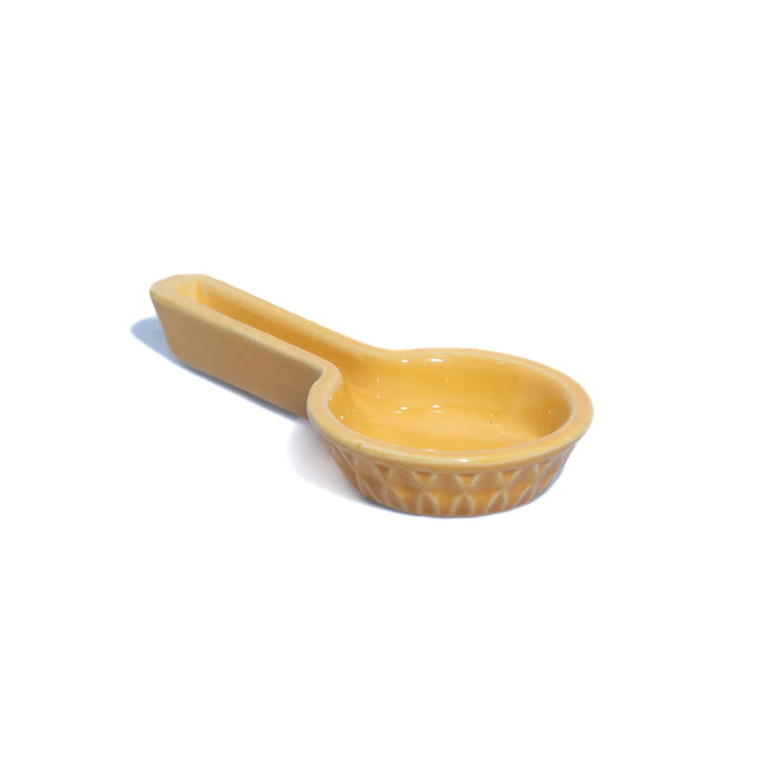 Sahumador Porta Incienso Esmaltado Amarillo
