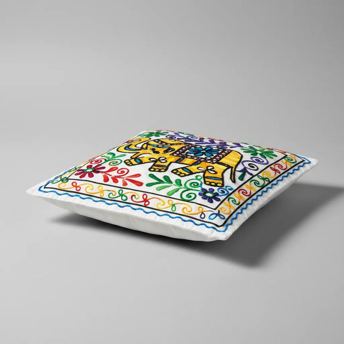 Funda de Cojín Elephant Amarillo y Azul