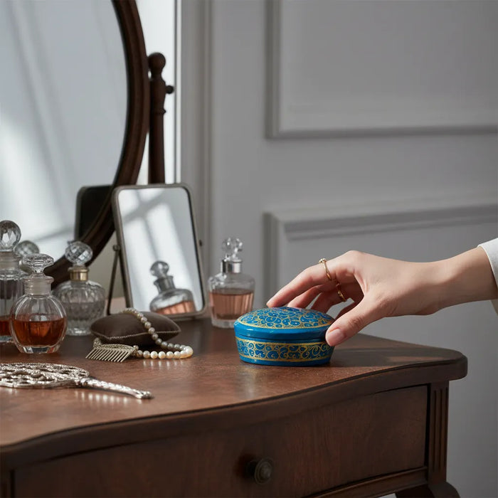 Mini Cajita Oval Azul