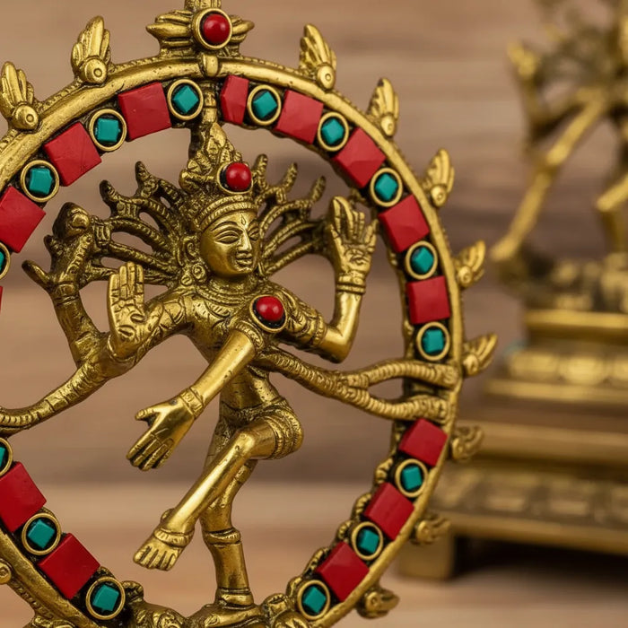 Nataraja Bronce con Piedras 17 cm
