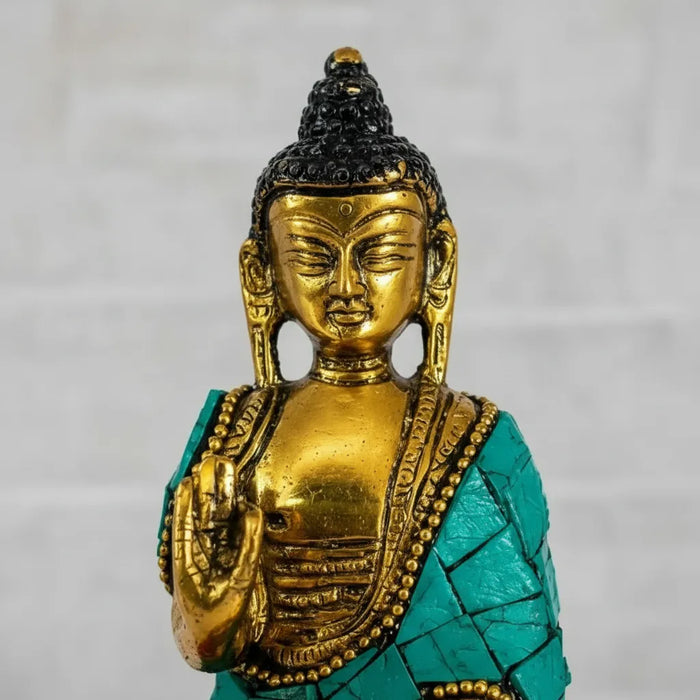 Buda Siddhartha Bronce con Piedras 13 cm