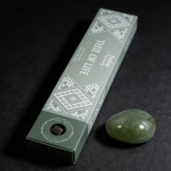 Incienso Árbol de la Vida con Jade Verde