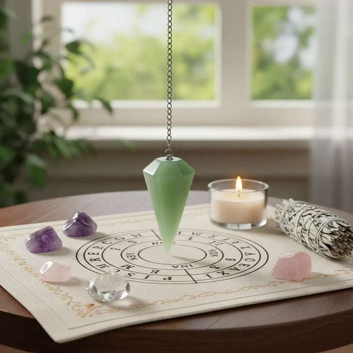 Péndulo Pirámide Jade Grande