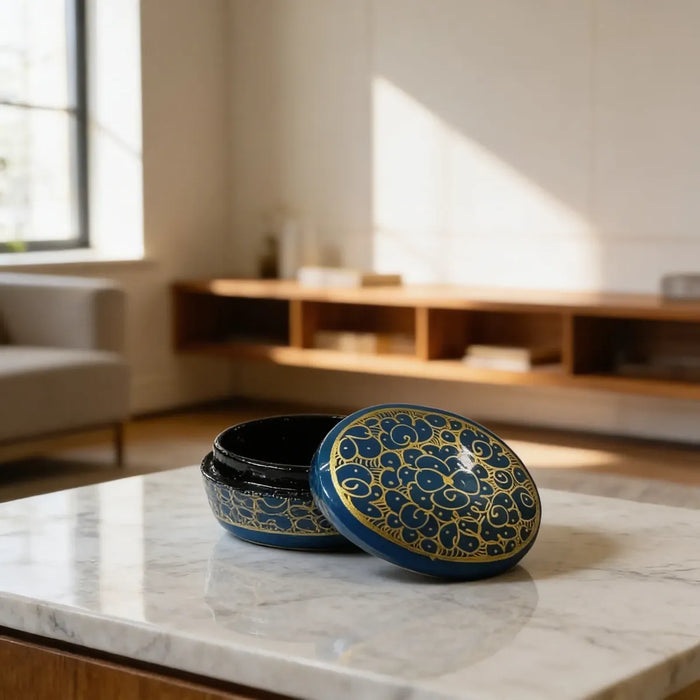 Mini Cajita Oval Azul