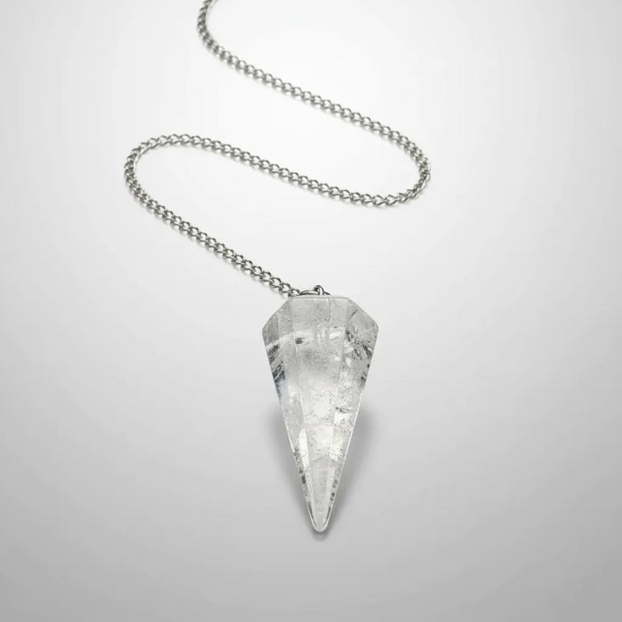 Péndulo Pirámide Cuarzo Cristal Grande