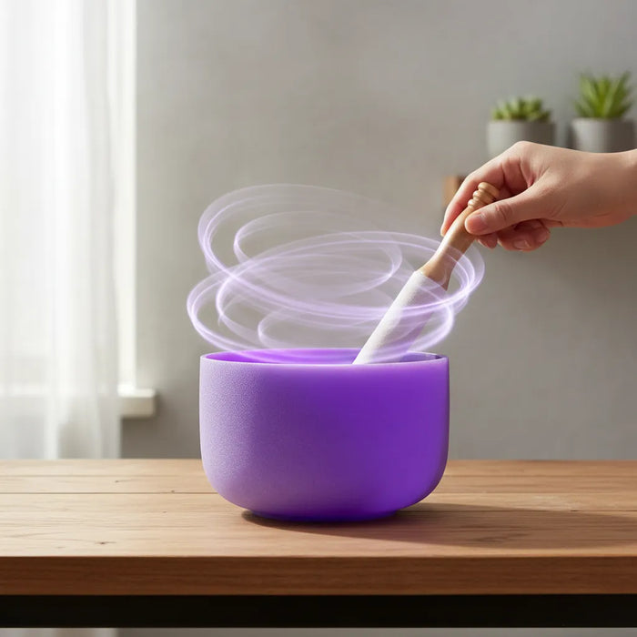 Cuenco Tibetano Cuarzo Violeta 10 Pulgadas Nota SI