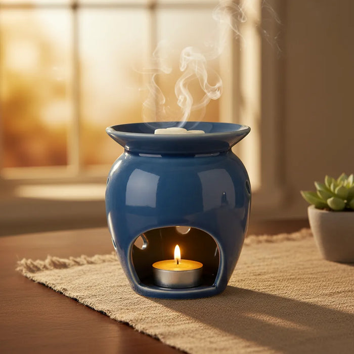 Difusor de Ceramica Flor Azul Design