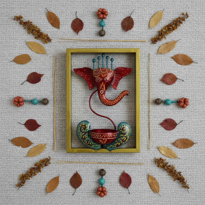 Cuadro Porta Vela Tribal Elephant