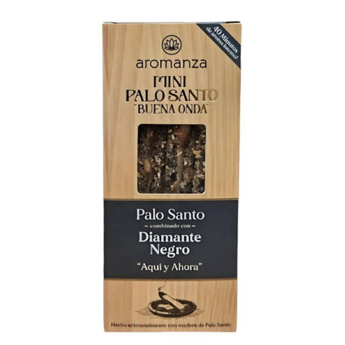 Sahumerio Palo Santo Buena Onda Mini Diamante Negro - Aromanza