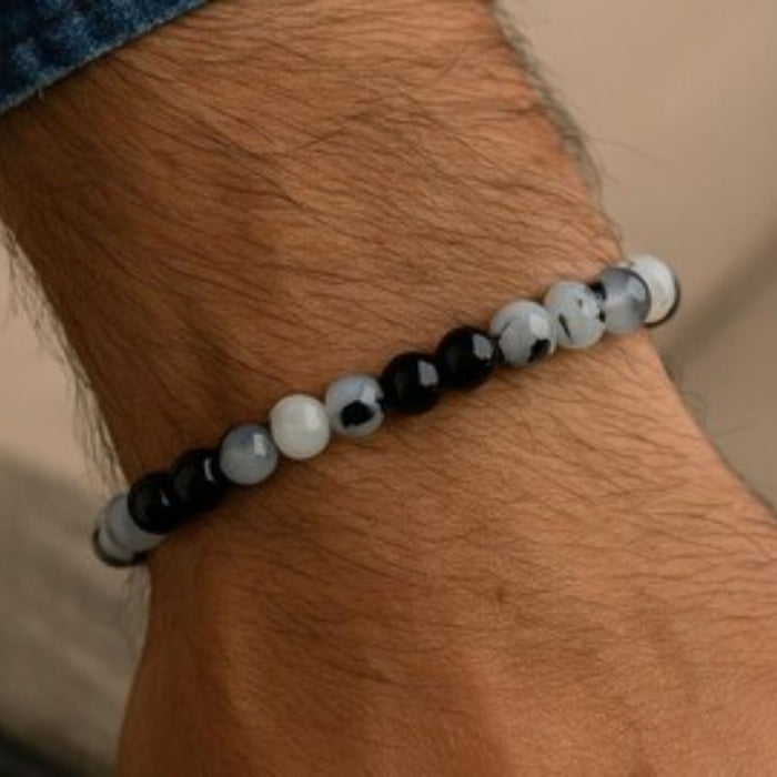 Pulsera Cuarzo Rutilado Negro 6mm