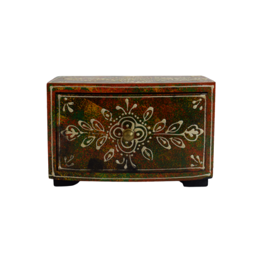 Cajonera India Esmeralda Carmesí