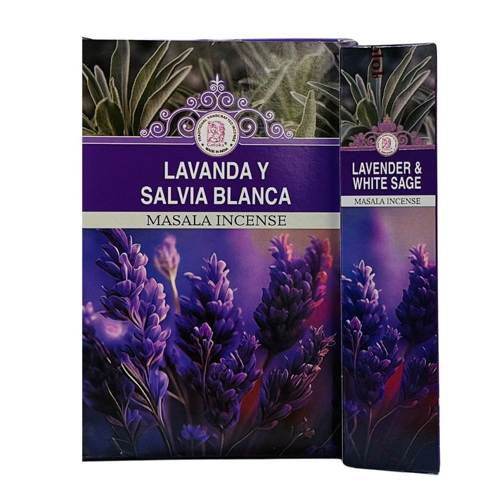 Incienso Natural Lavanda y Salvia Blanca - Goloka