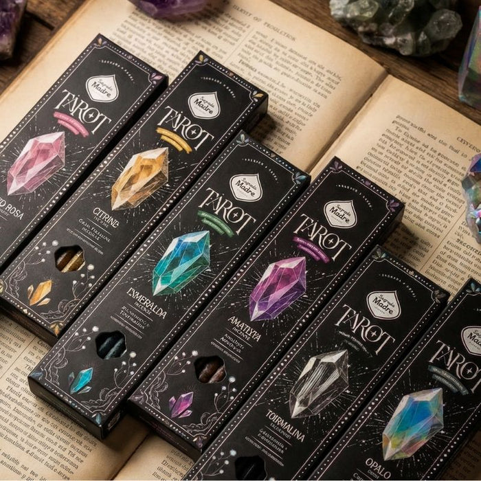Sahumerio Tarot Gemas Esmeralda Limón Lavanda