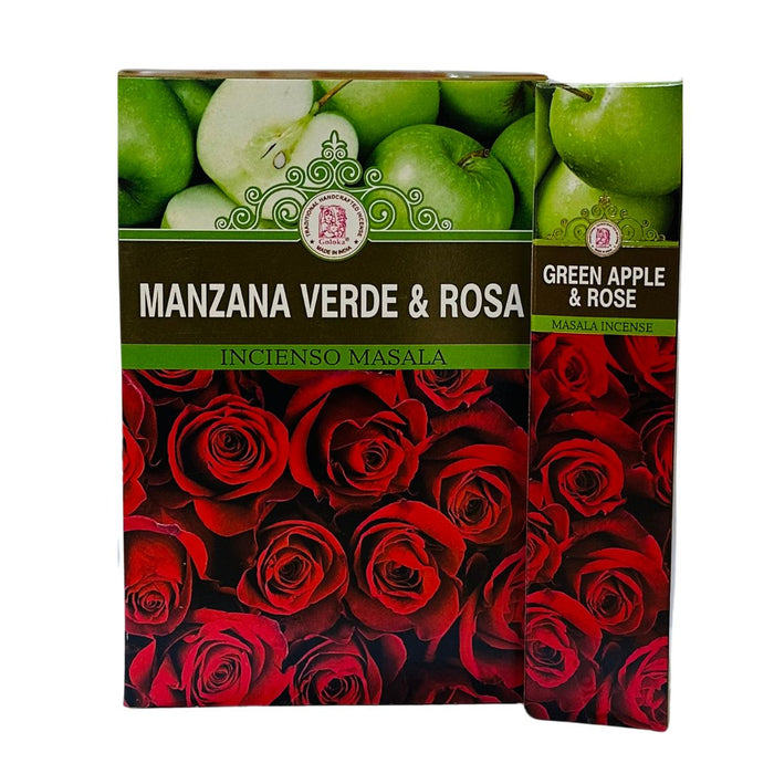 Incienso Natural Manzana Verde y Rosas - Goloka