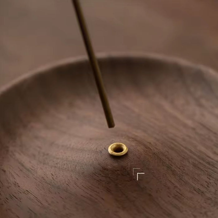 Porta incienso Redondo Wood Oscuro