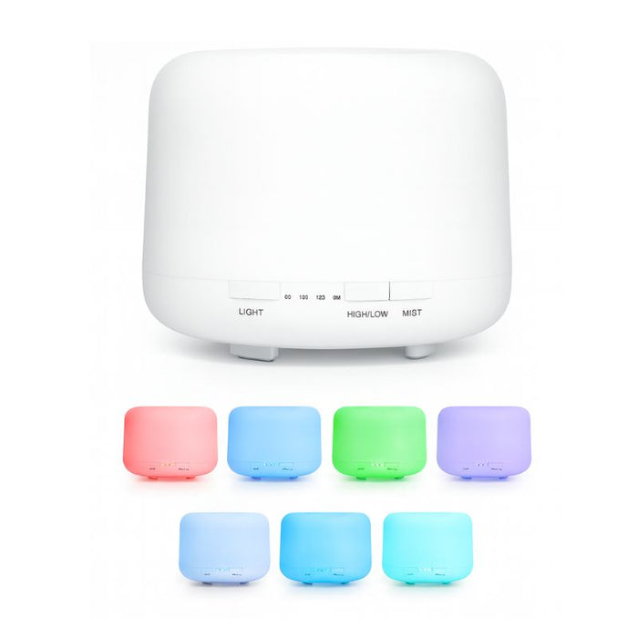 Humidificador Ultrasonico Blanco 500mL + 1 aceite de regalo