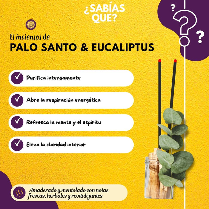 Incienso Orgánico Palo Santo con Eucalipto