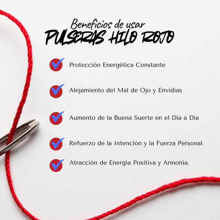 Pulsera Hilo Rojo Protección 4mm