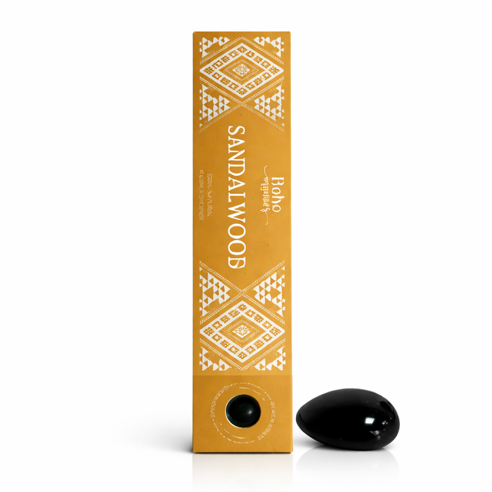 Incienso Sandalwood con Ágata Negra