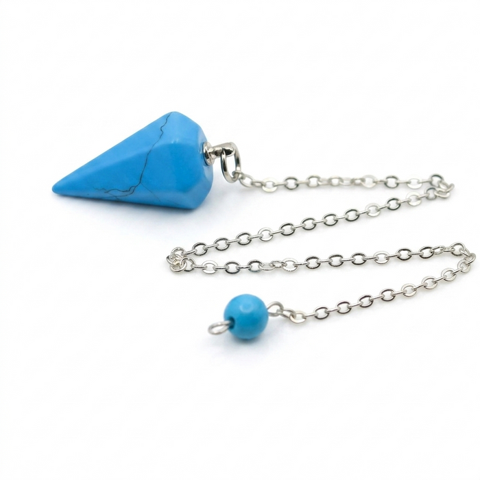 Péndulo Mini Howlita Azul