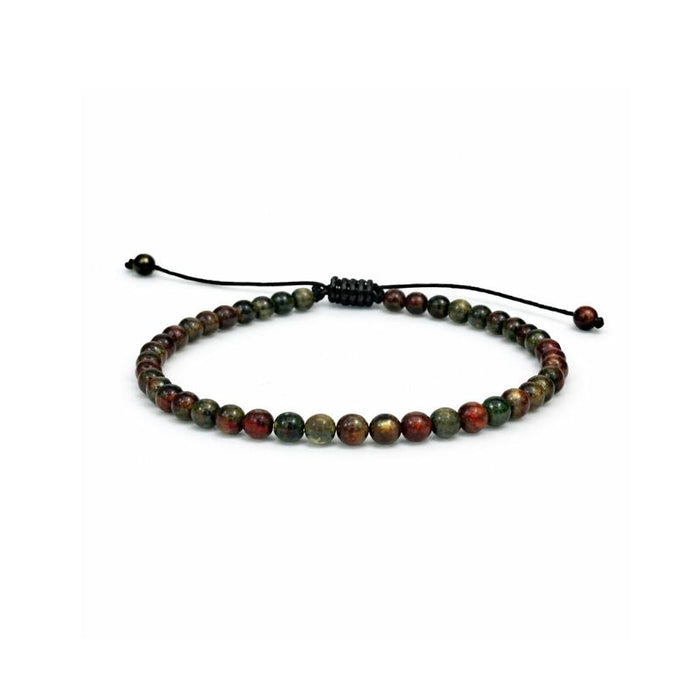 Pulsera Ajustable Sangre Africana Bloodstone 4mm