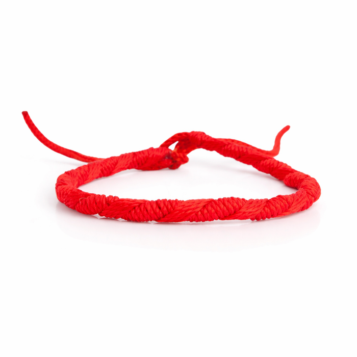 Pulsera Hilo Rojo Protección Espiral